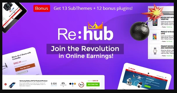 REHub Themes - Price Comparison, Multi Vendor Marketplace Wordpress