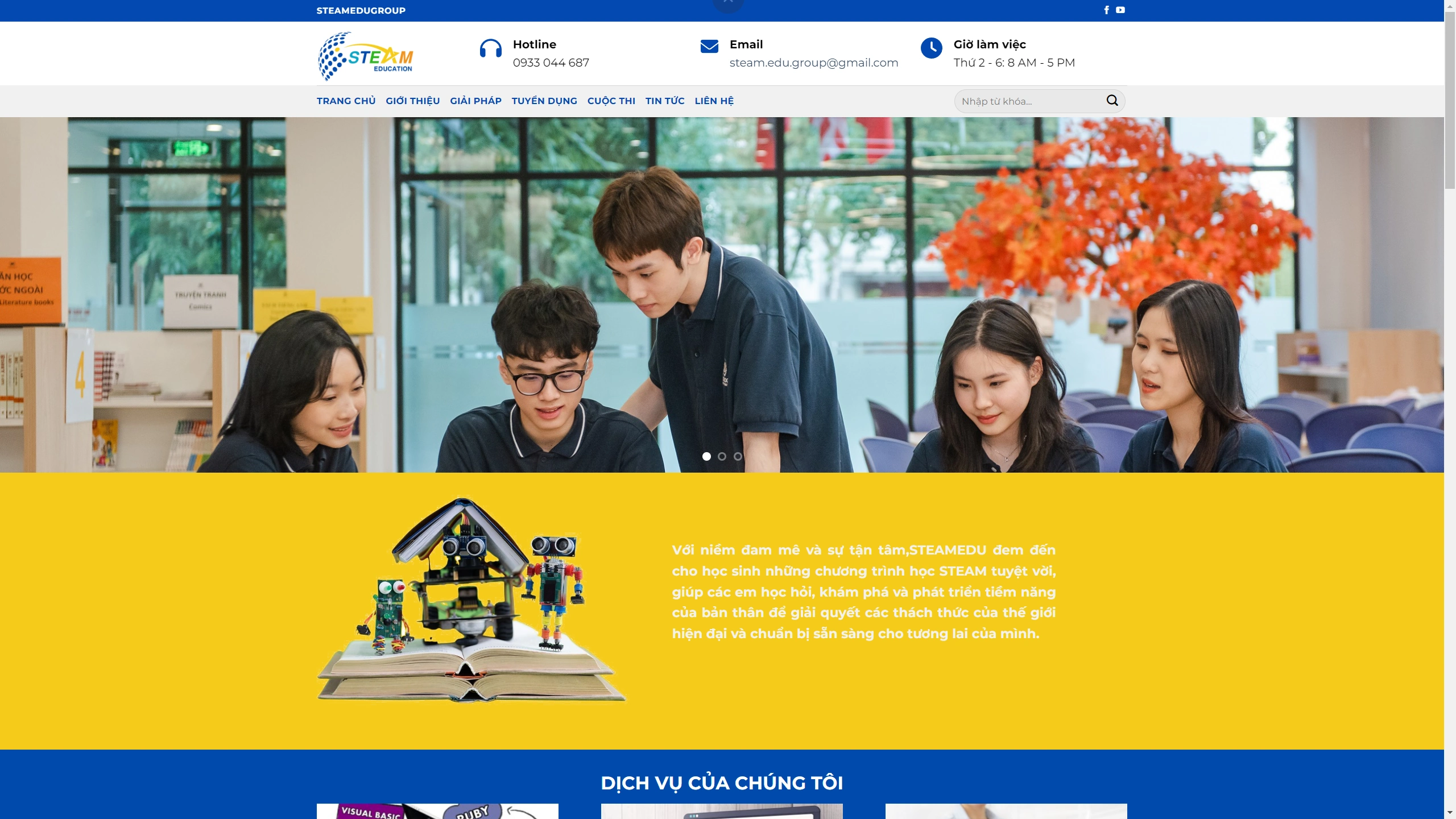 Mẫu Giao Diện Website Chương Trình Giáo Dục Việt Nam