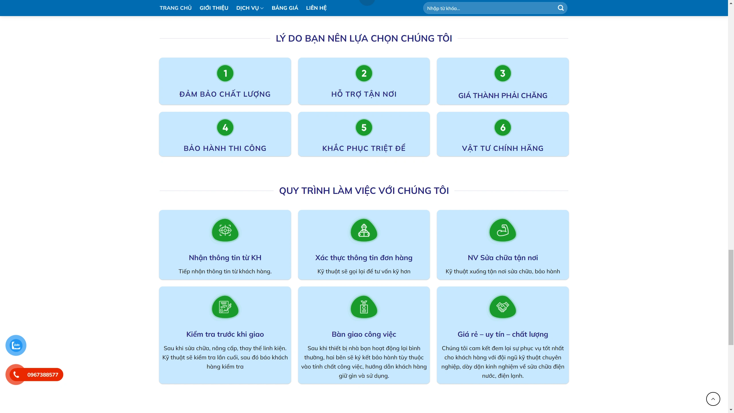 Mẫu Giao Diện Website Dịch Vụ Sửa Chữa Điện Nước - ảnh 2
