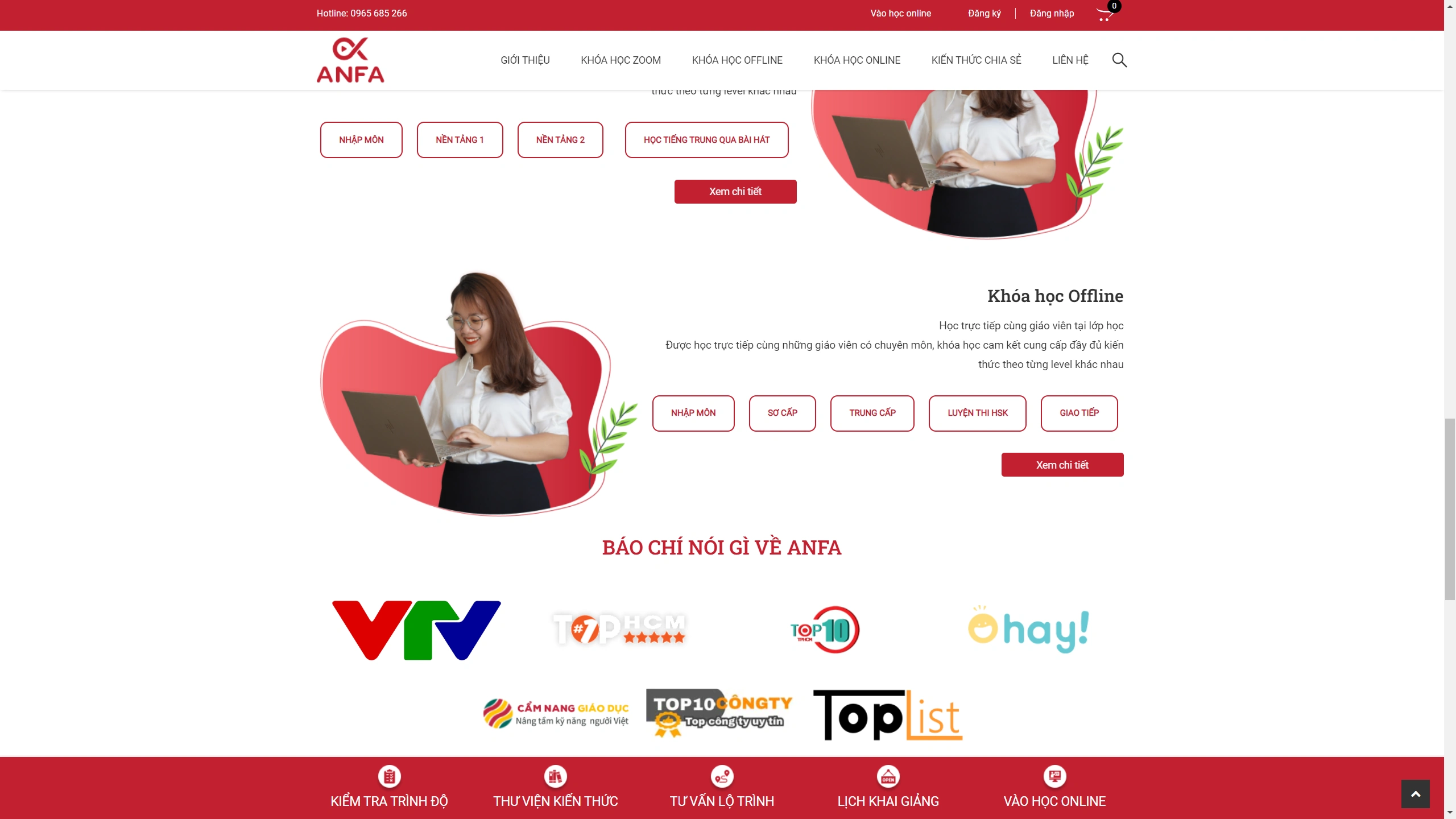 Mẫu Giao Diện Website Khoá Học Tiếng Trung - ảnh 3