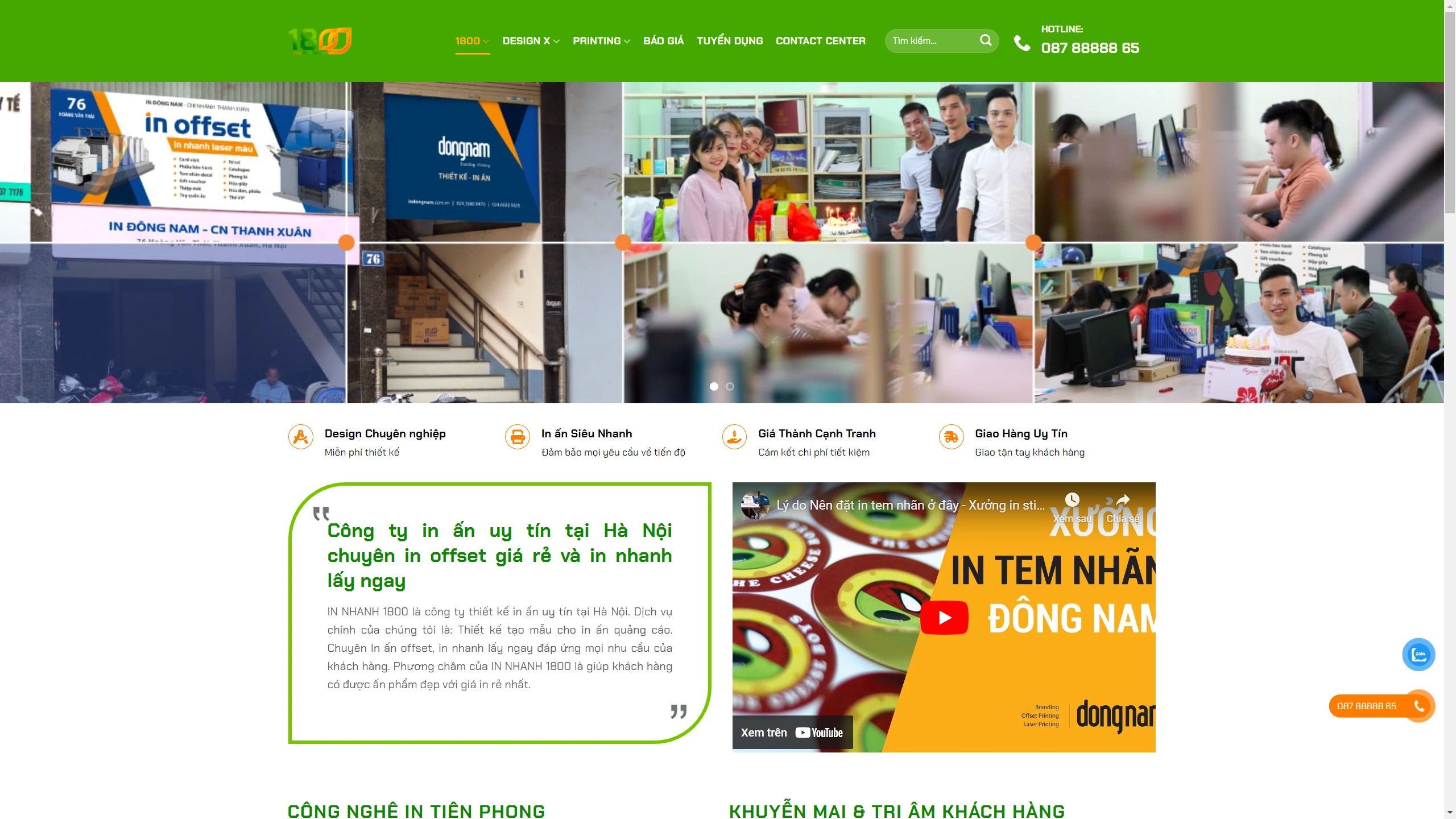 Mẫu Giao Diện Website In Ấn