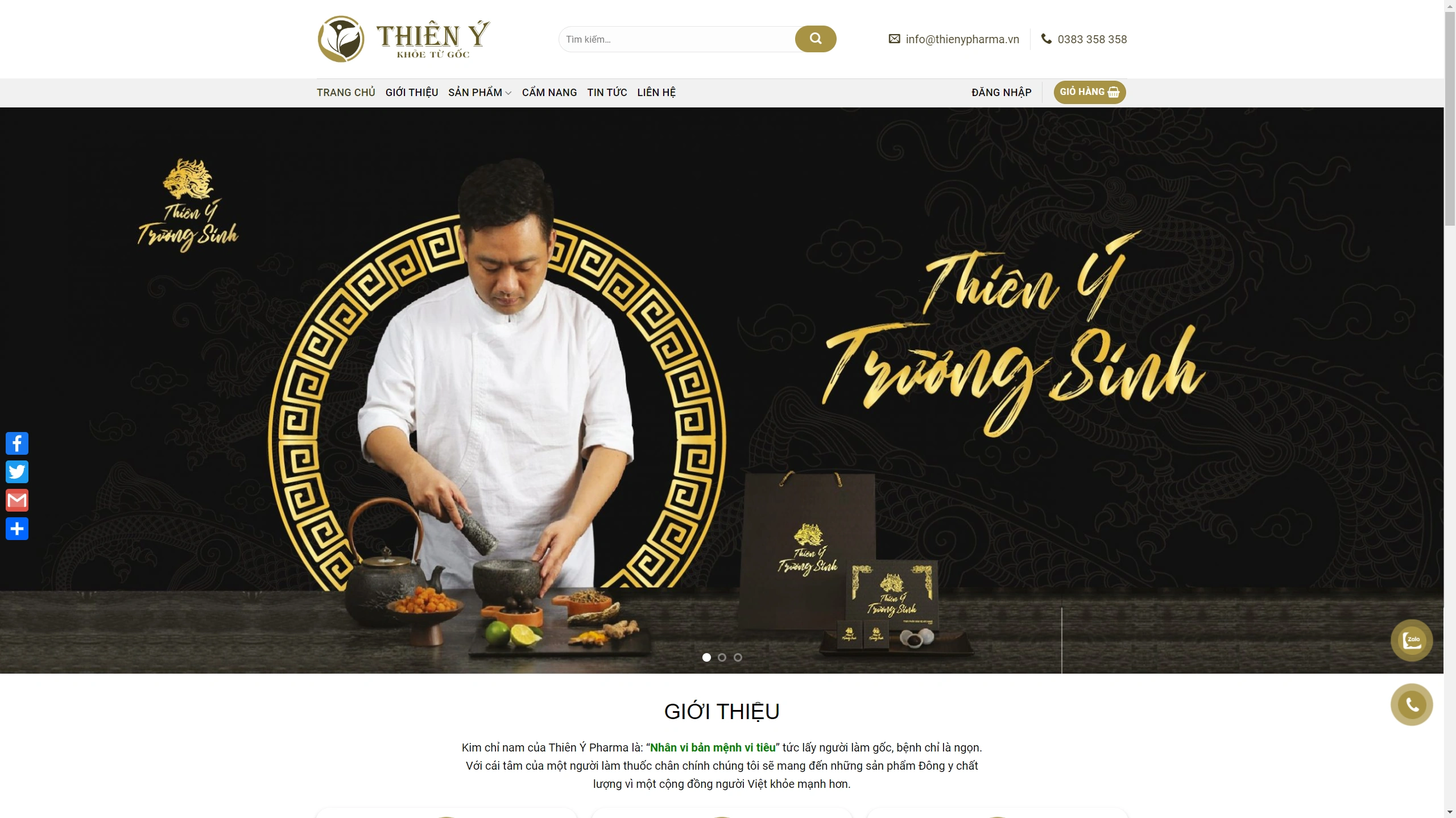 Mẫu Giao Diện Website Kinh Doanh Thực Phẩm Chức Năng