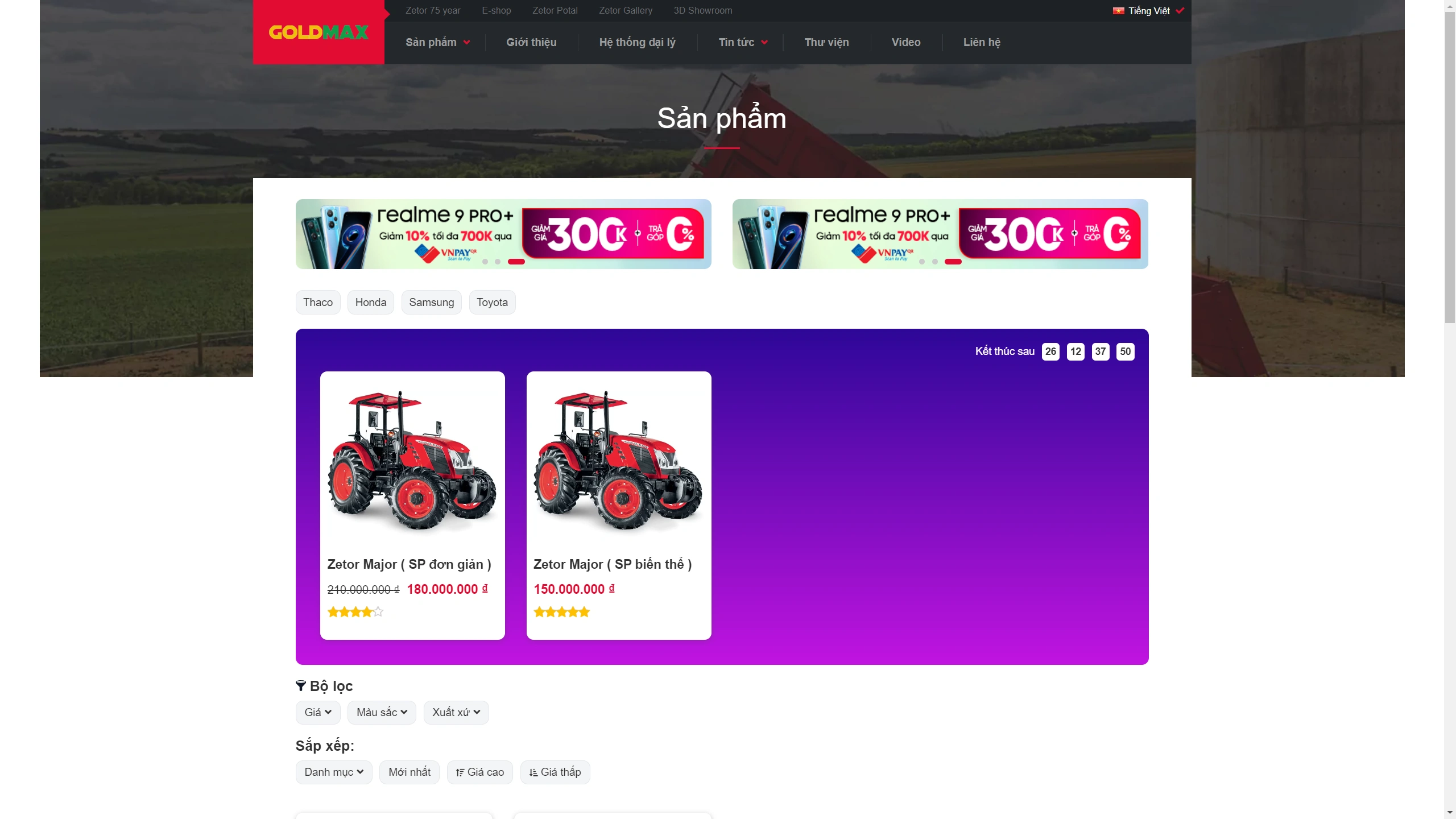 Mẫu Giao Diện Website Kinh Doanh Máy Kéo - ảnh 4