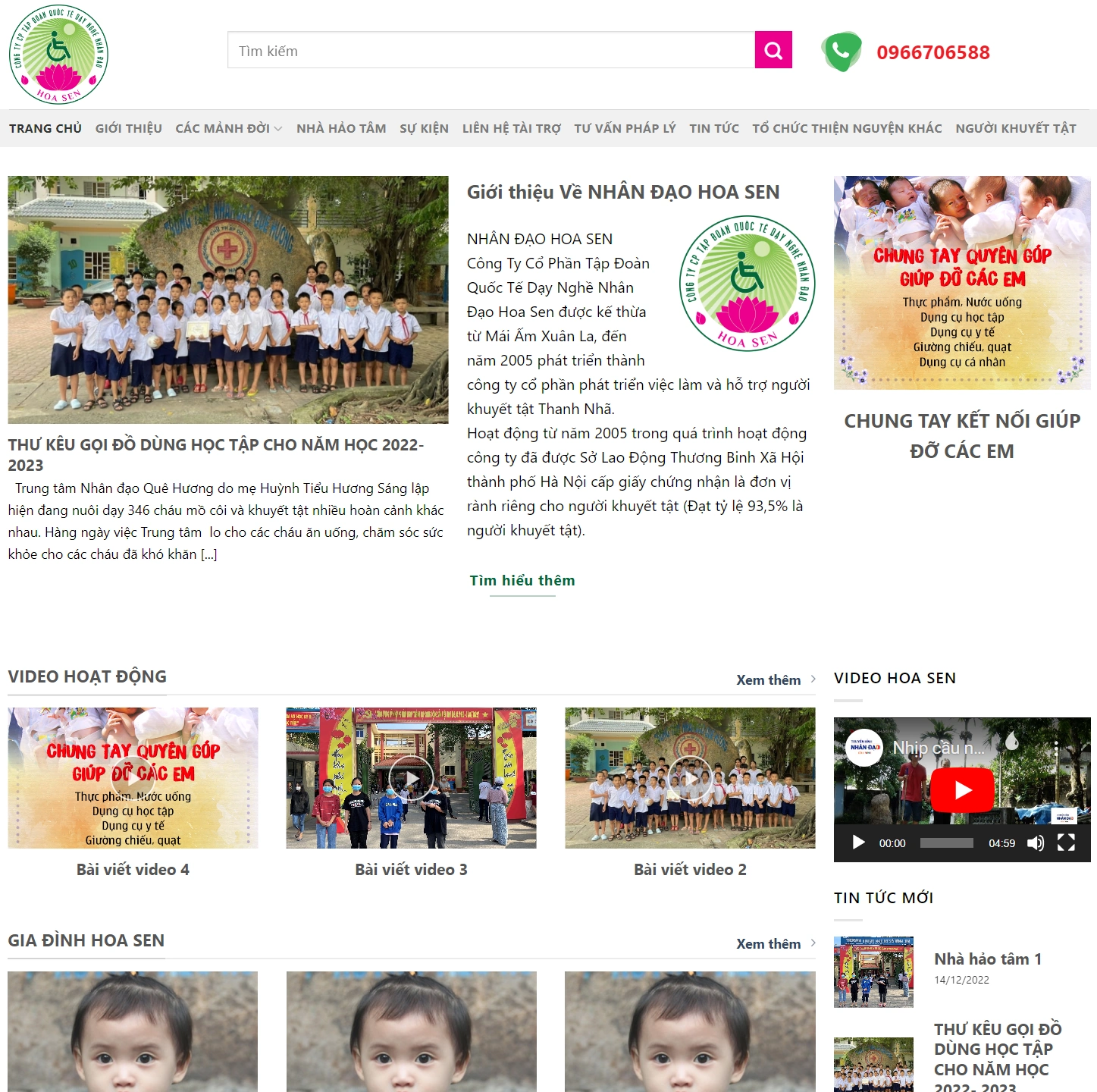 Mẫu Giao Diện Website Tổ Chức Thiện Nguyện