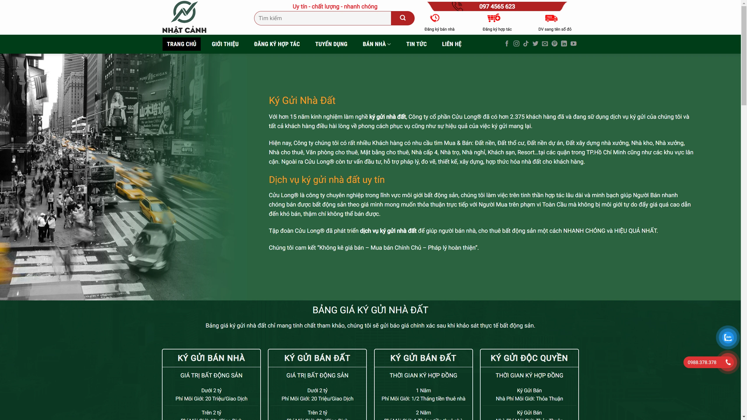 Mẫu Giao Diện Website Bất Động Sản Ký Gửi Nhà Đất