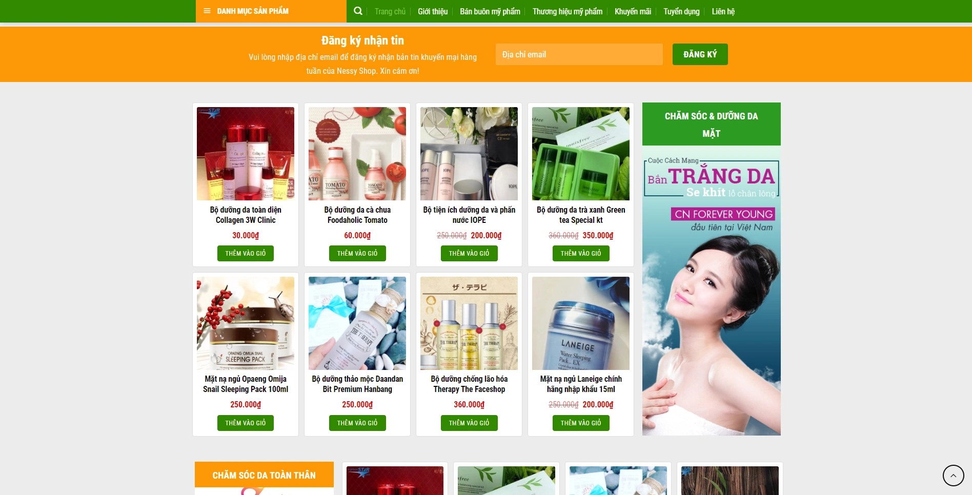 Mẫu Website Shop Mỹ Phẩm 1 Chuẩn Seo - ảnh 3