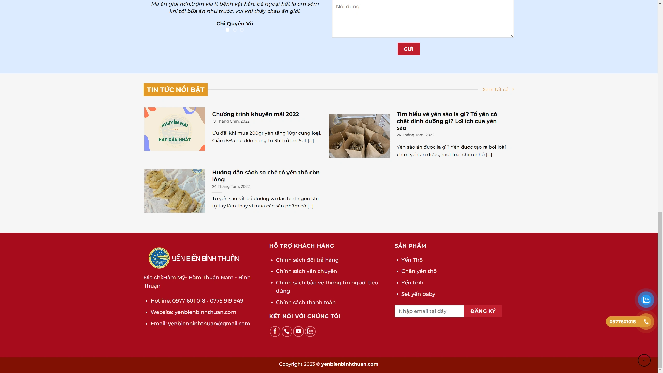Mẫu Giao Diện Website Kinh Doanh Tổ Yến - ảnh 2