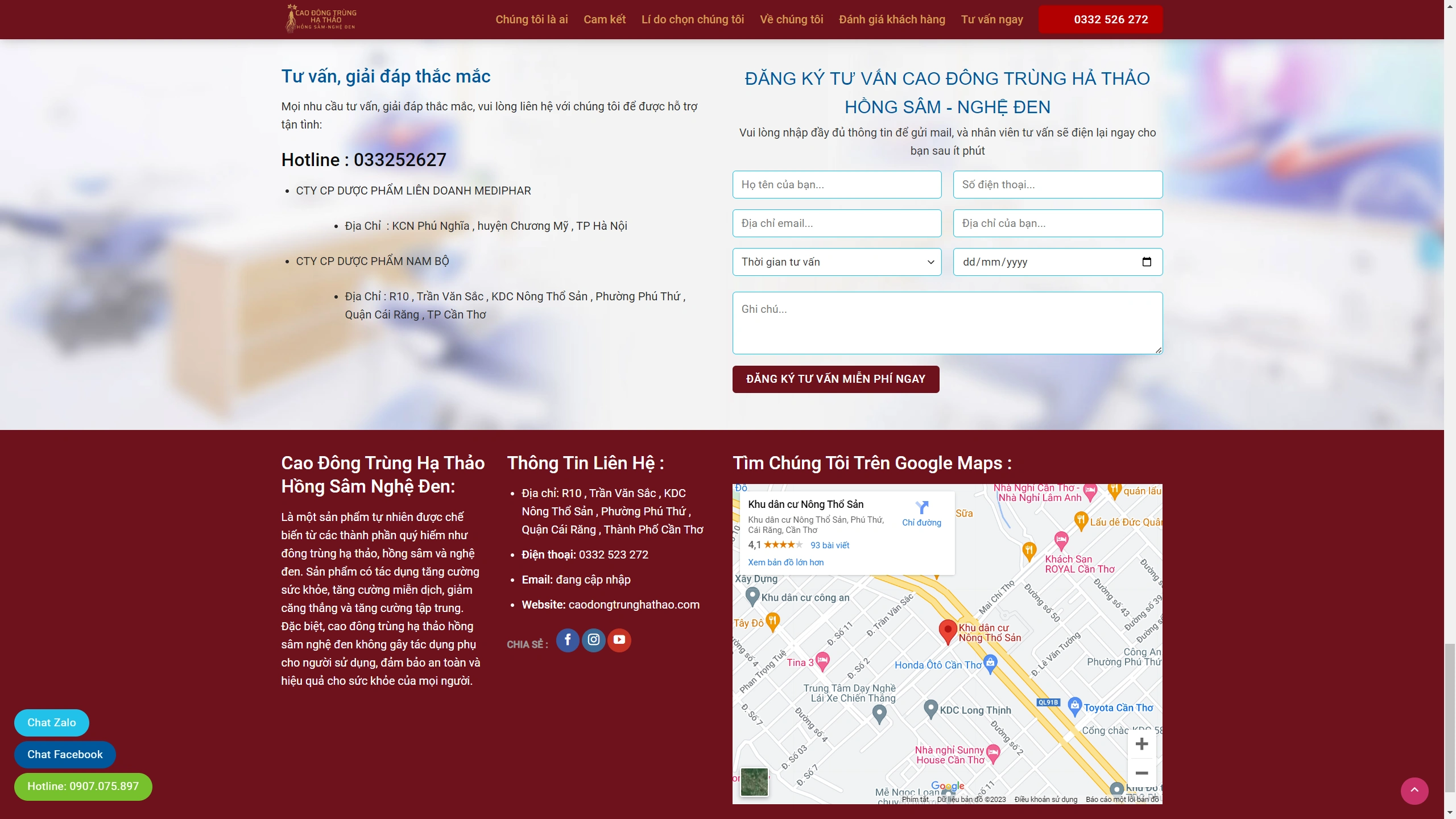 Mẫu Website Cao Đông Trùng Hạ Thảo Chuẩn Seo - ảnh 3