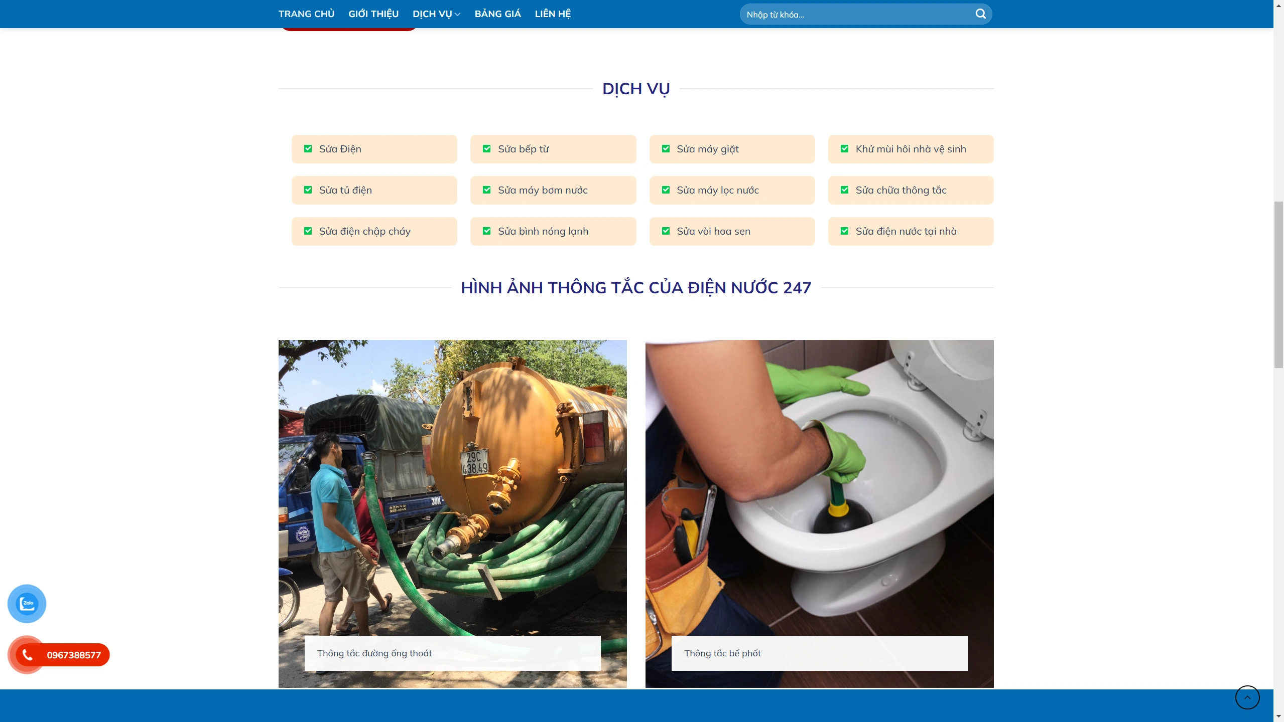 Mẫu Giao Diện Website Dịch Vụ Sửa Chữa Điện Nước - ảnh 3