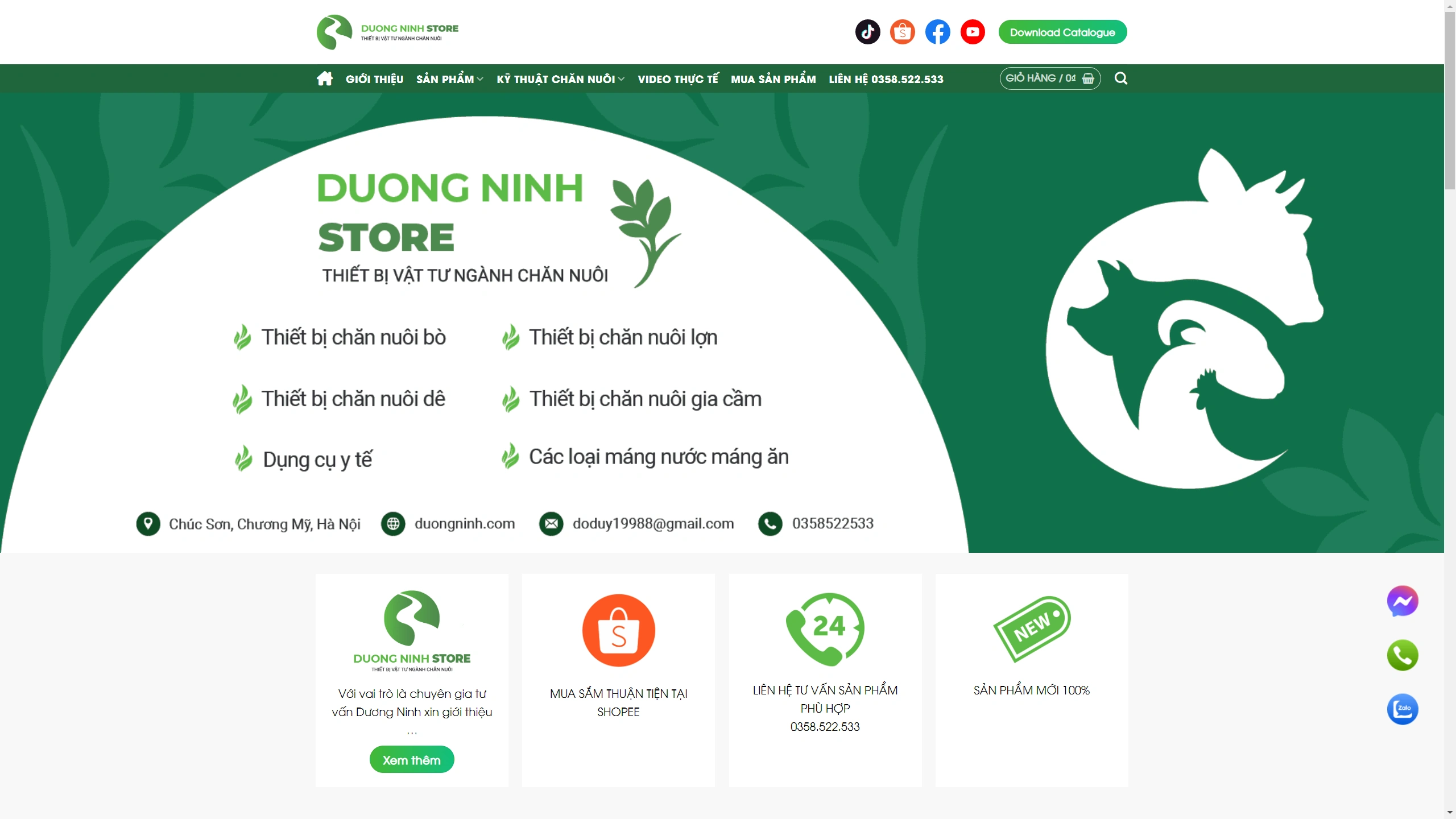 Giao Diện Website Thiết Bị Chăn Nuôi - ảnh 2