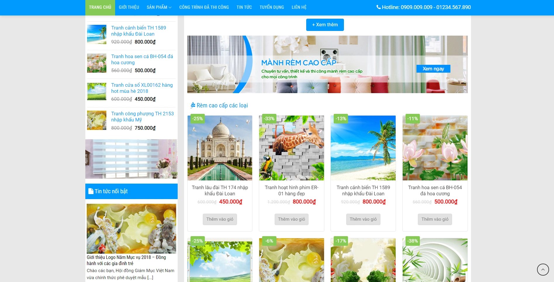 Mẫu Website Rèm Cửa Chuẩn Seo - ảnh 3