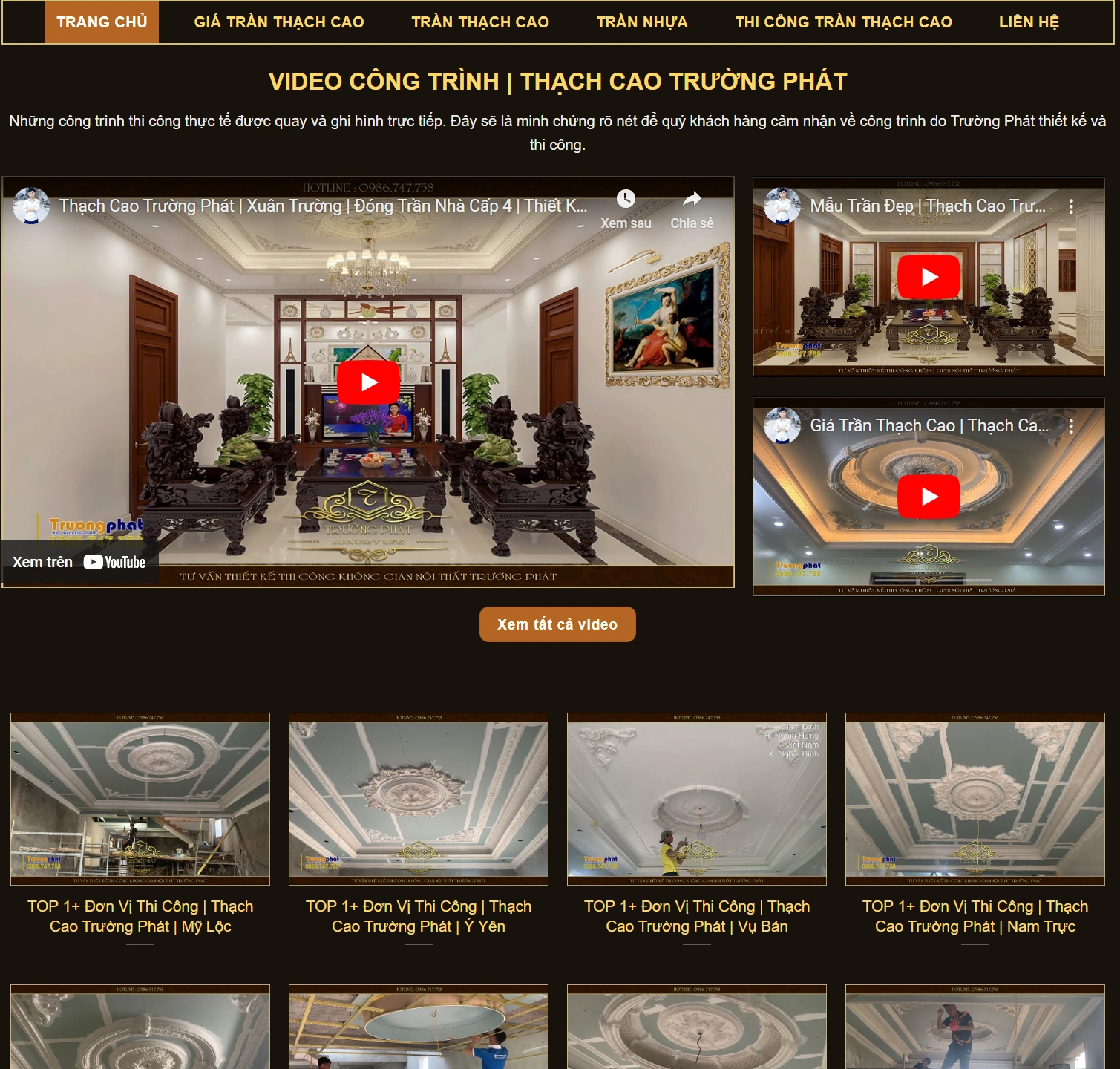 Mẫu Website Kinh Doanh Trần Thạch Cao - ảnh 2