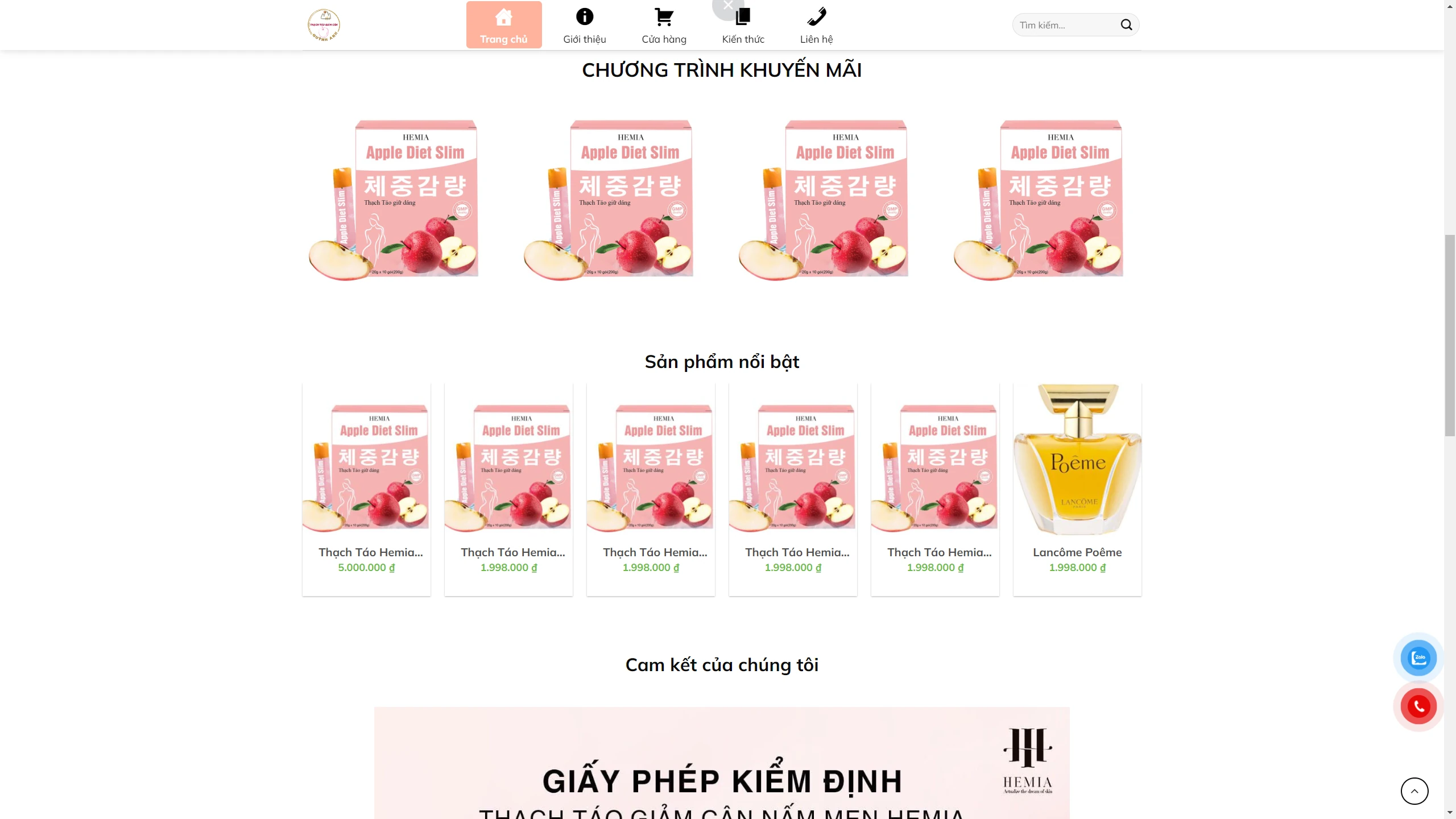 Mẫu Giao Diện Website Bán Thạch Táo  Giảm Cân - ảnh 2