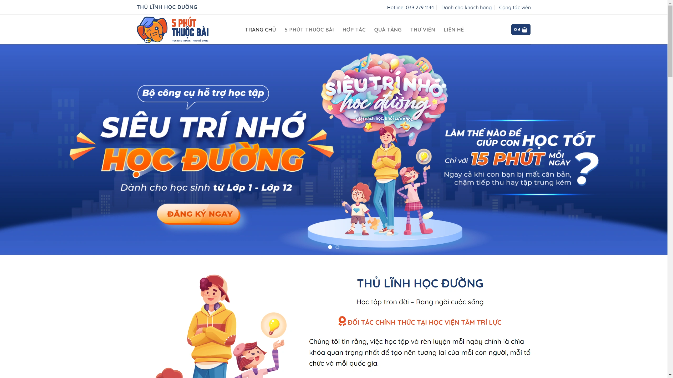 Mẫu Giao Diện Website Khoá Học Cho Phụ Huynh - Trẻ Em