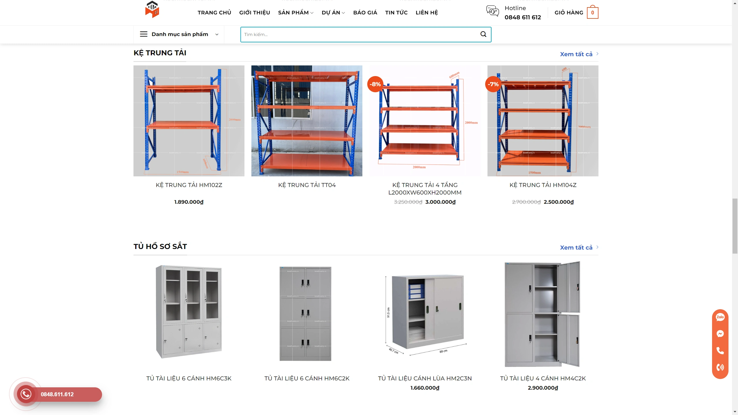 Mẫu Website Giao Diện Thiết Kế Kệ Sắt - ảnh 3