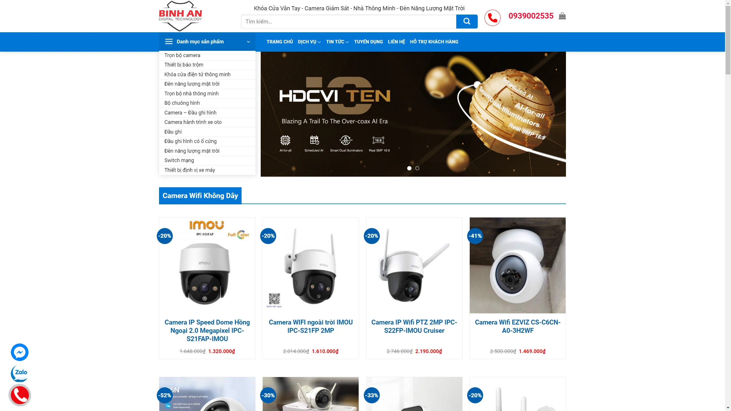 Mẫu Giao Diện Website Thiết Bị Điện Tử - Camera