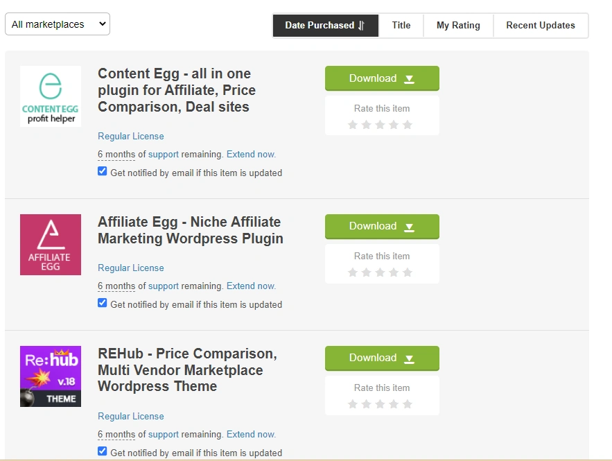 Combo 4 plugin tiếp thị liên kết WP Content Crawler - REHub Themes - Extenal importer - Egg Pro