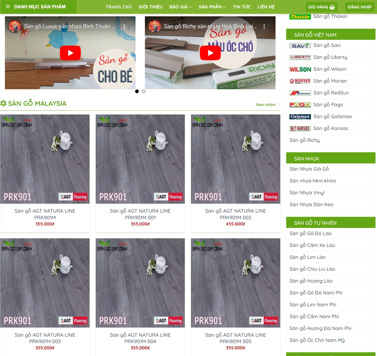 Mẫu Website Sàn Gỗ Chuẩn Seo - ảnh 2