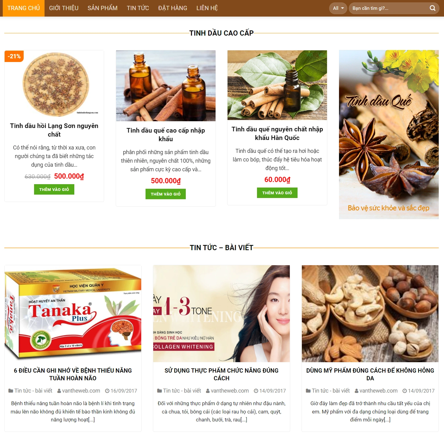 Mẫu Giao Diện Website Bán Hạt Điều - ảnh 3