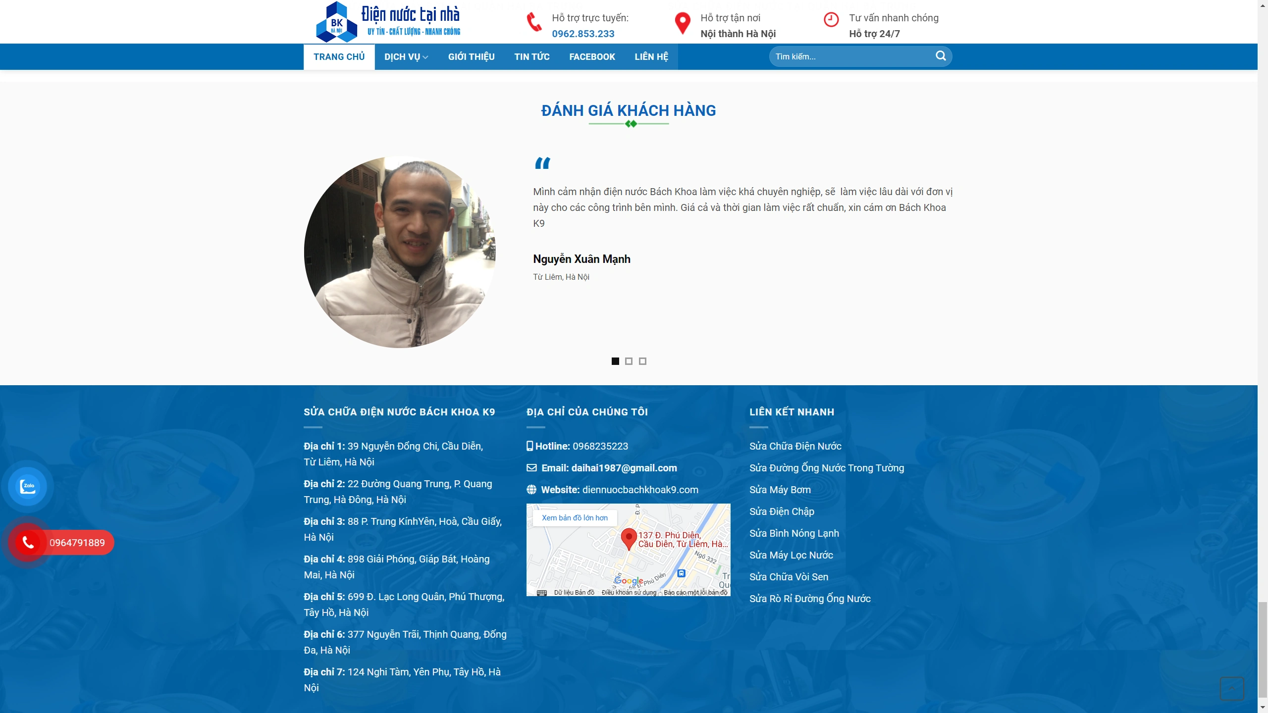 Mẫu Giao Diện Website Sửa Chữa Điện Nước - ảnh 3