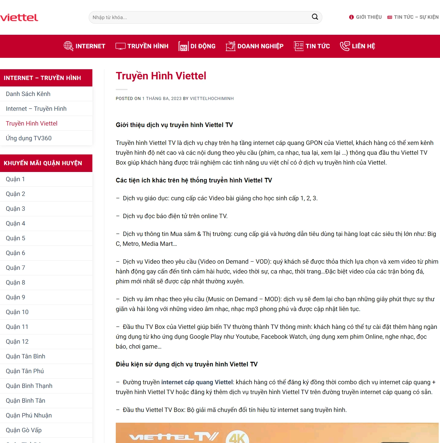 Mẫu Website Kinh Doanh Dịch Vụ Truyền Hình - ảnh 4