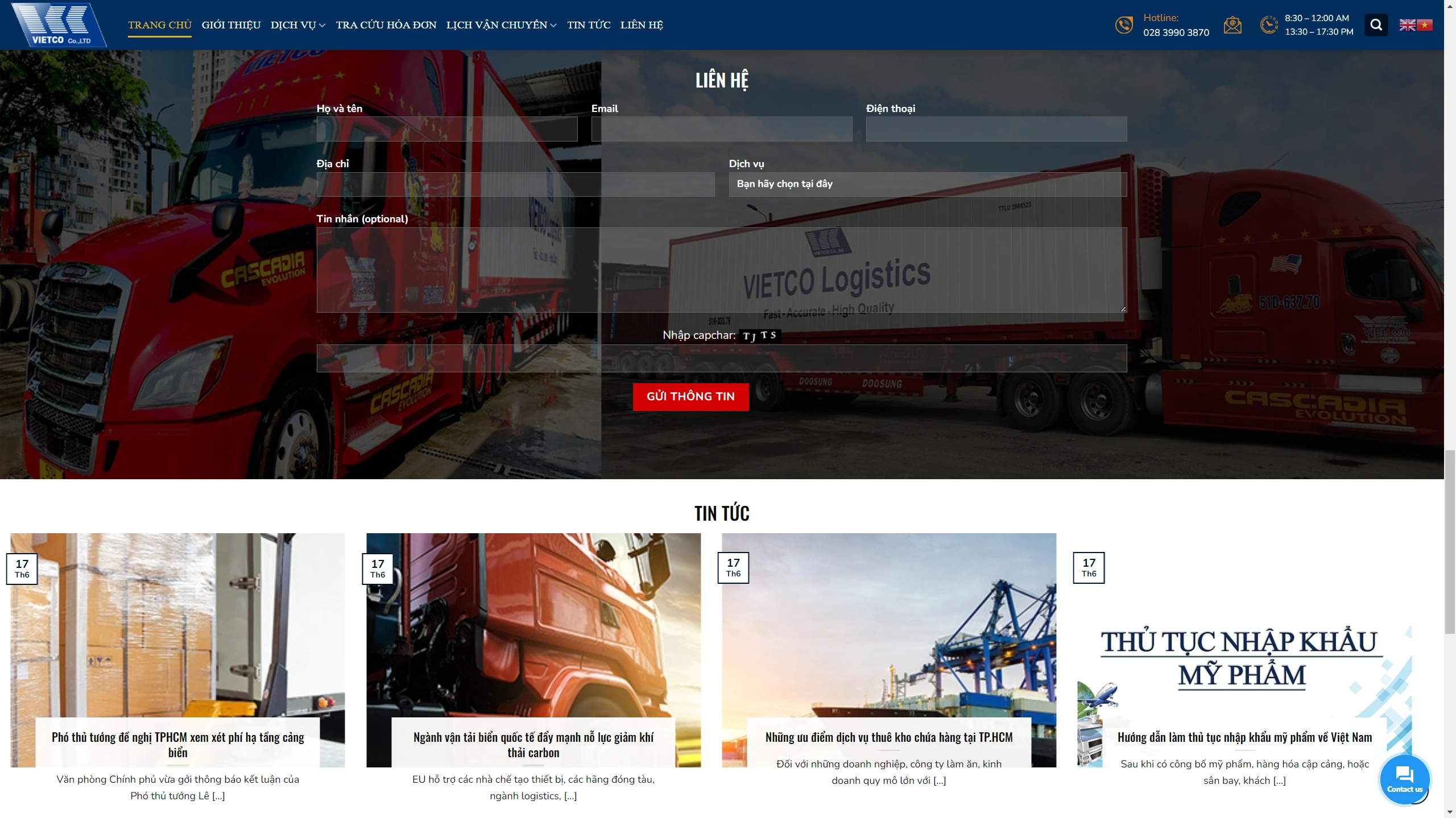 Mẫu Website Giao Diện Vận Tải Quốc Tế - ảnh 2