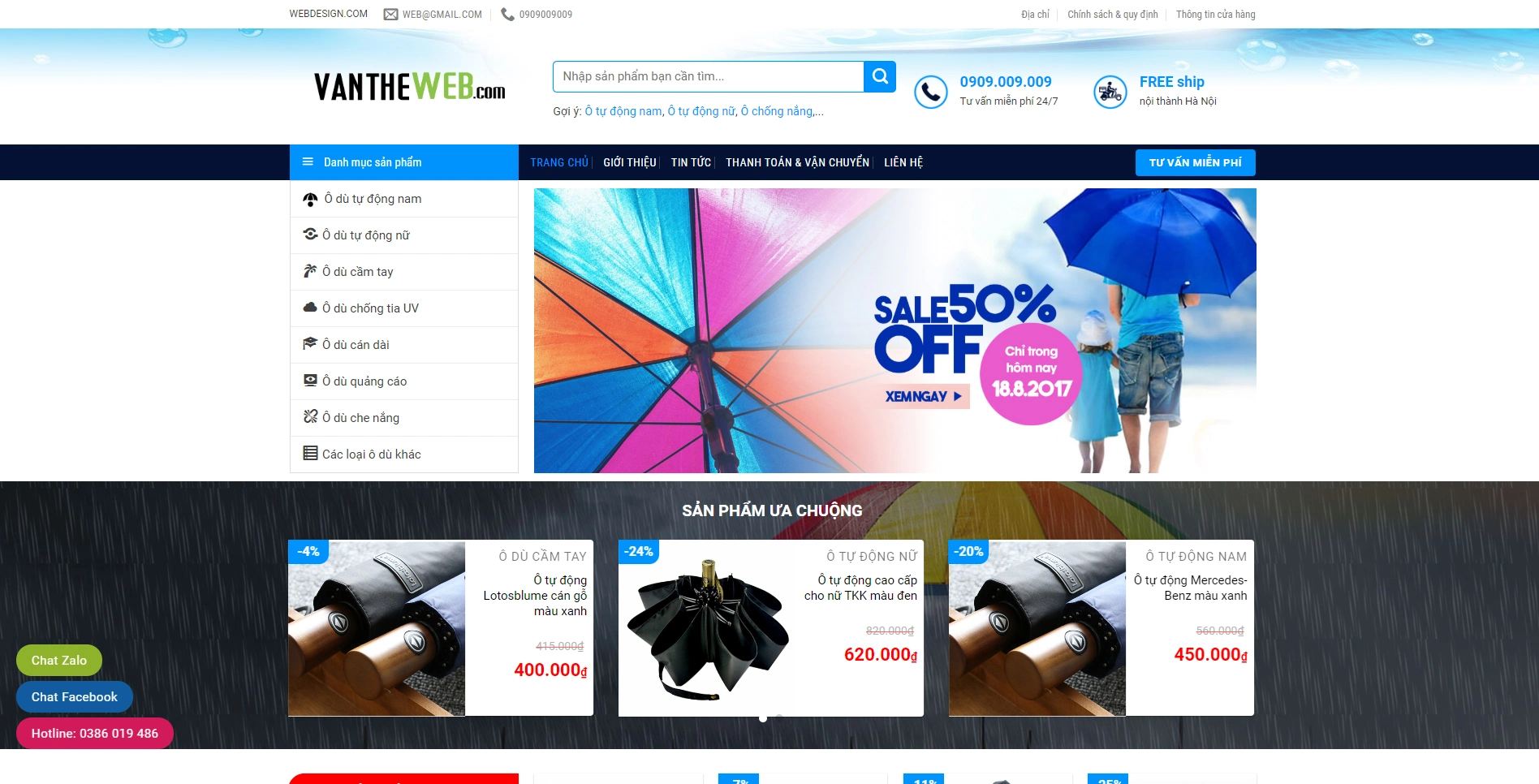 Shop áo Mưa