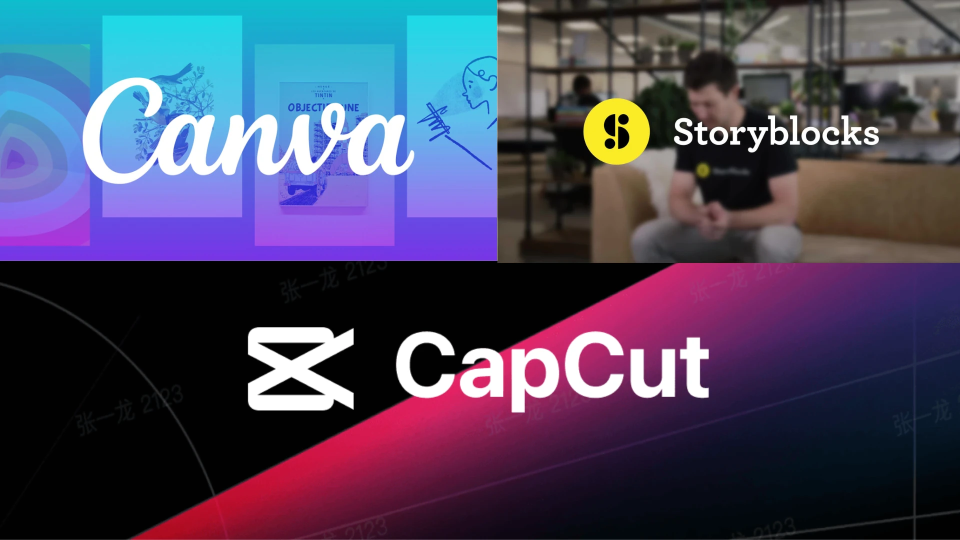 Combo Canva, CapCut và Storyblocks