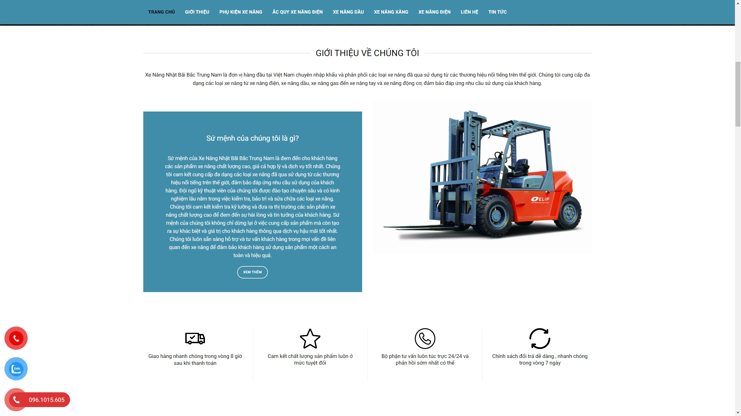 Mẫu Giao Diện Website Bán Xe Nâng - ảnh 2