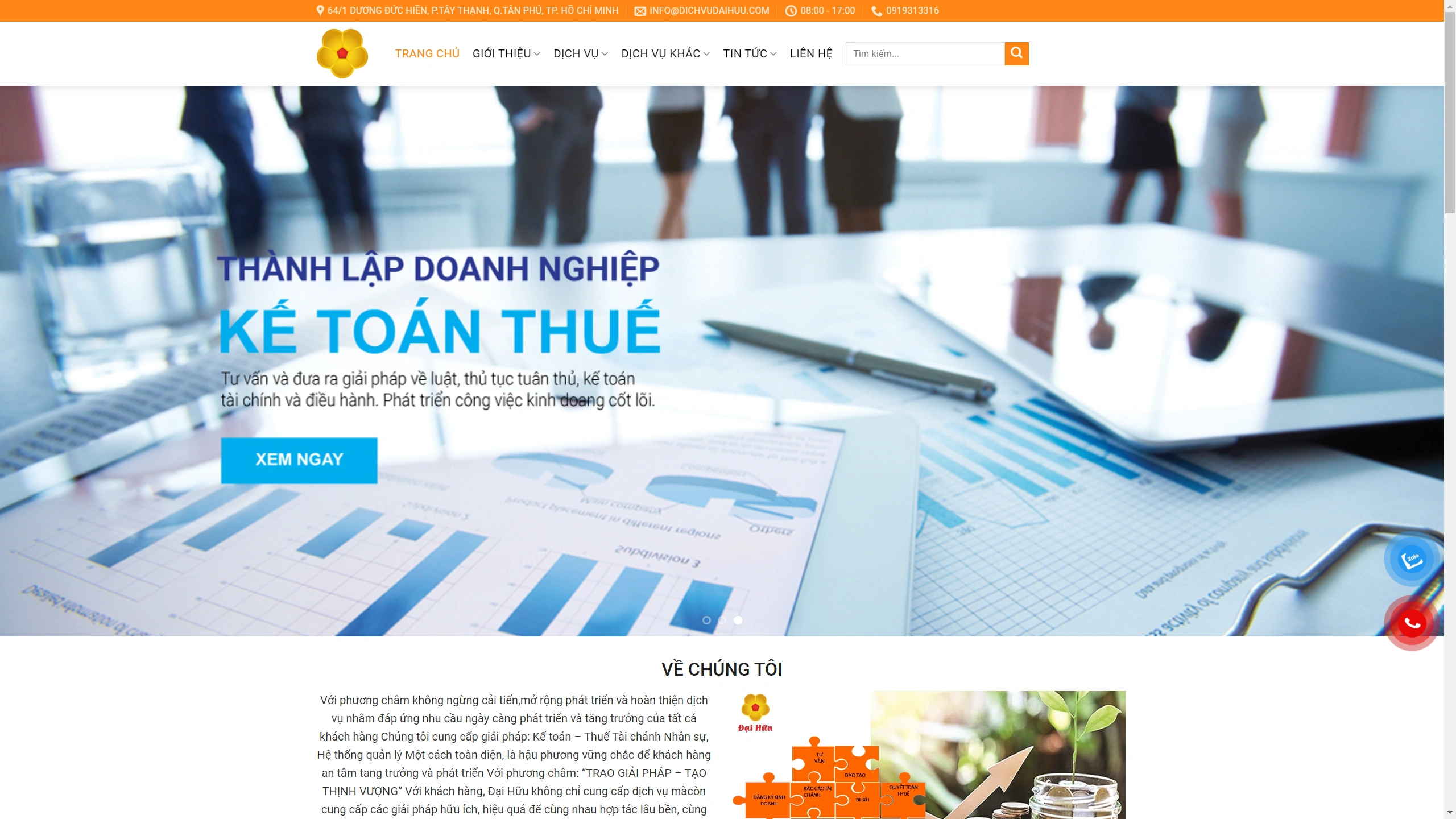 Mẫu Giao Diện Website Kế Toán Thuế