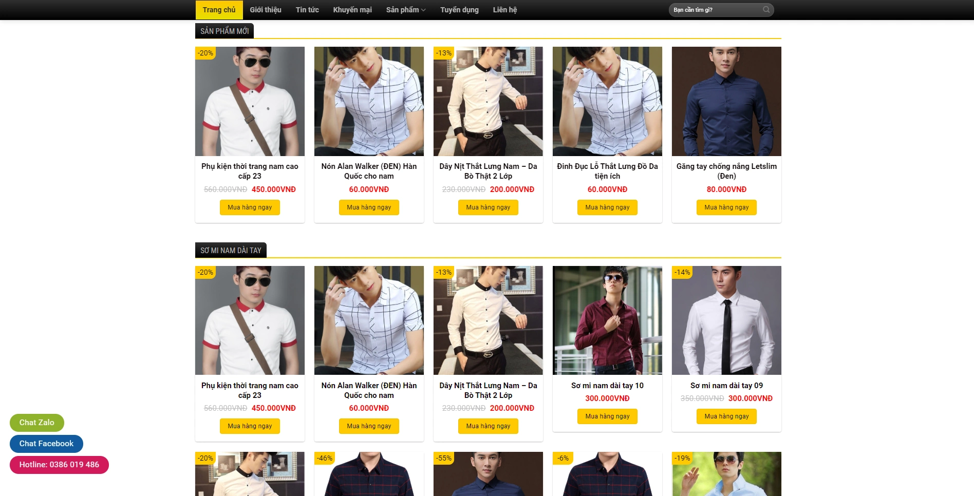 Mẫu Website Thời Trang Nam Chuẩn Seo - ảnh 2