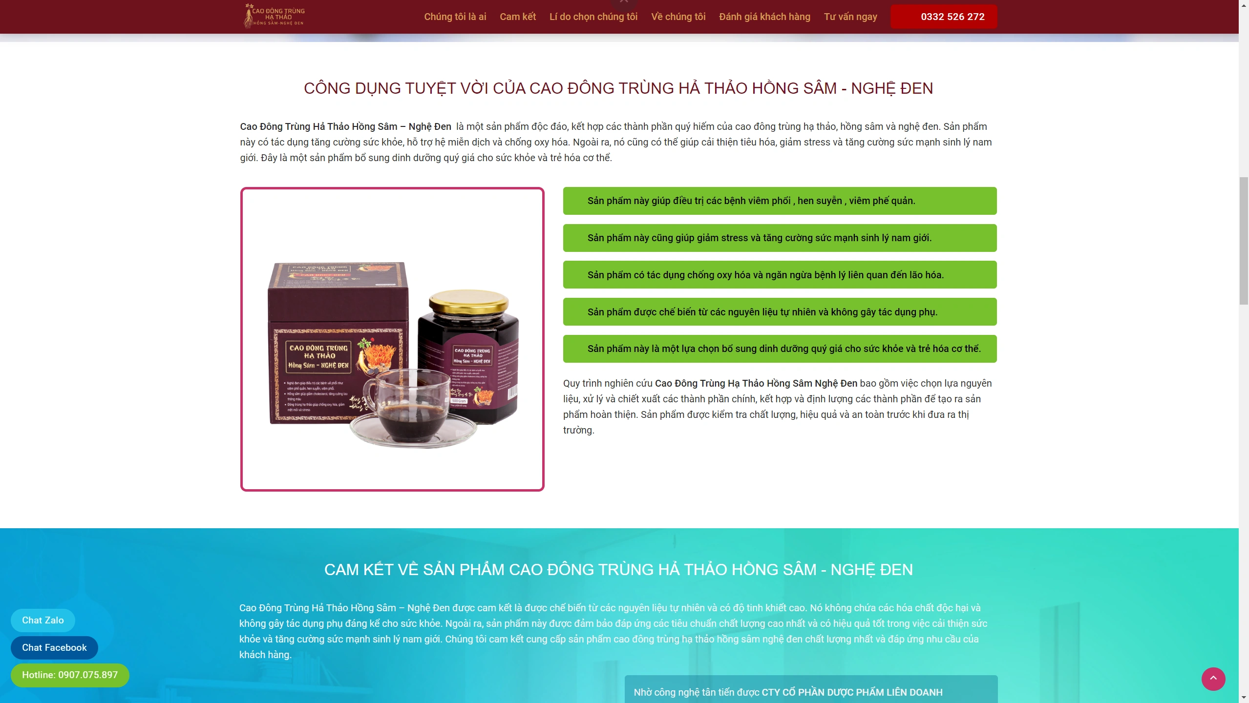 Mẫu Website Cao Đông Trùng Hạ Thảo Chuẩn Seo - ảnh 4