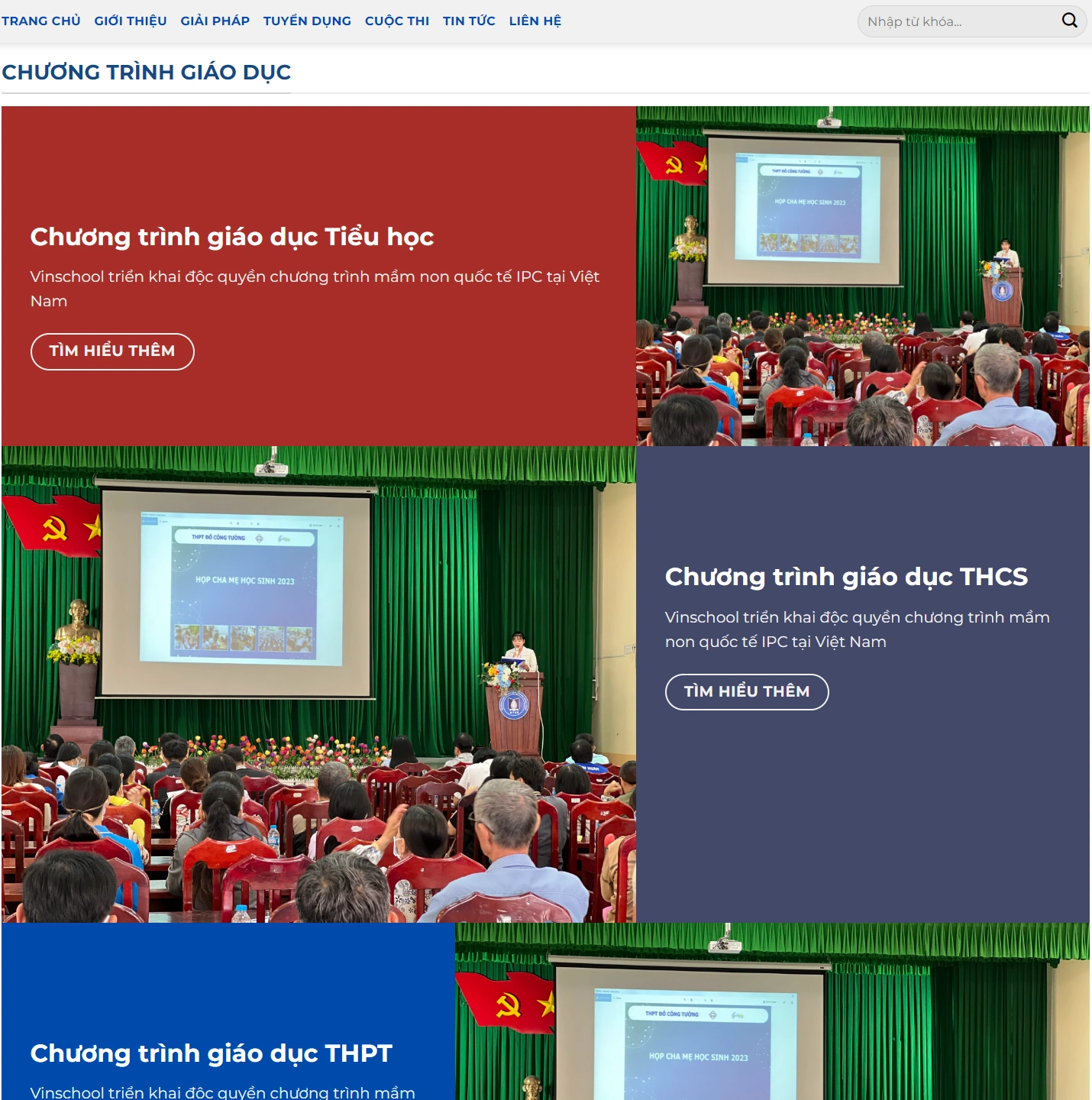 Mẫu Giao Diện Website Chương Trình Giáo Dục Việt Nam - ảnh 3