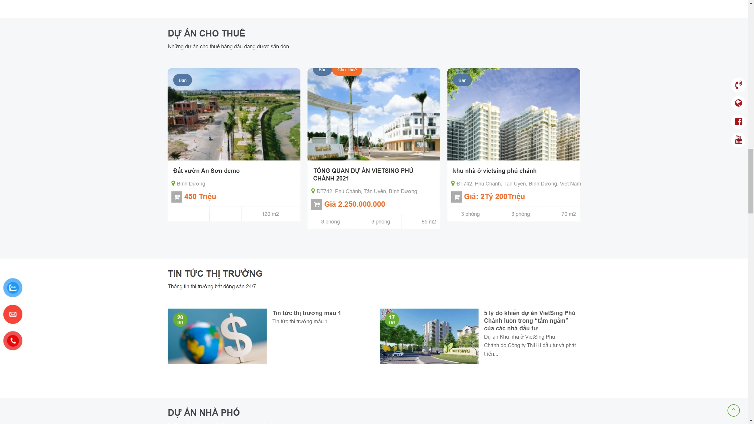 Mẫu Giao Diện Website Bất Động Sản Chuẩn Seo - ảnh 3