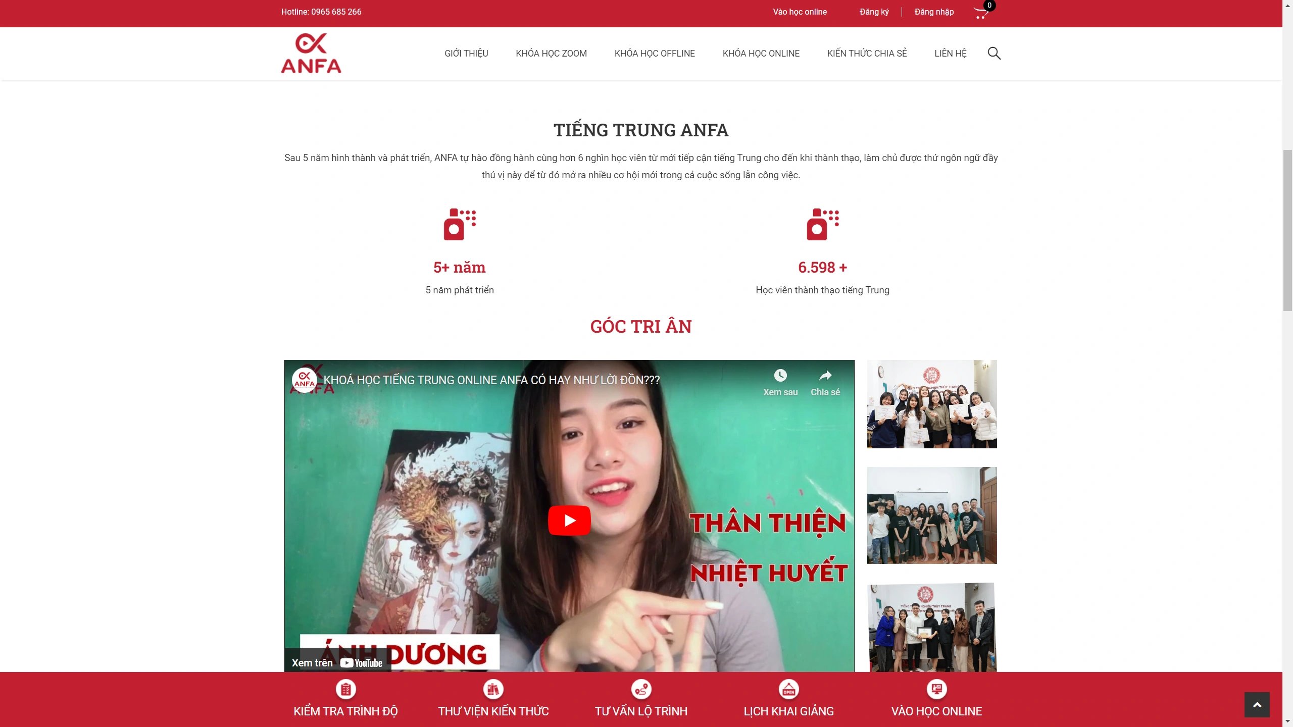 Mẫu Giao Diện Website Khoá Học Tiếng Trung - ảnh 2