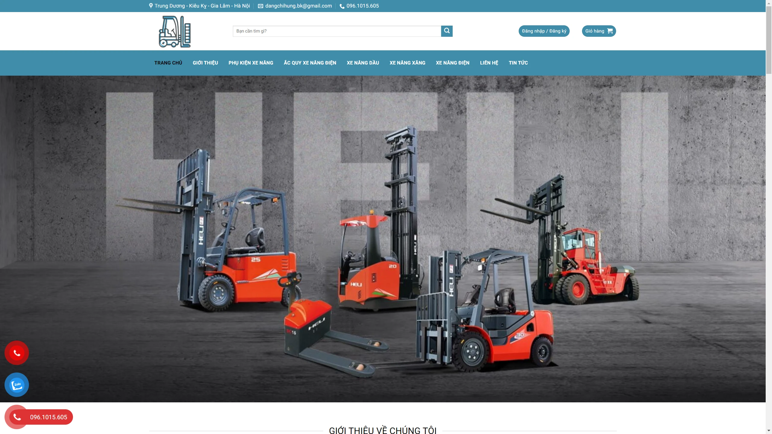 Mẫu Giao Diện Website Bán Xe Nâng