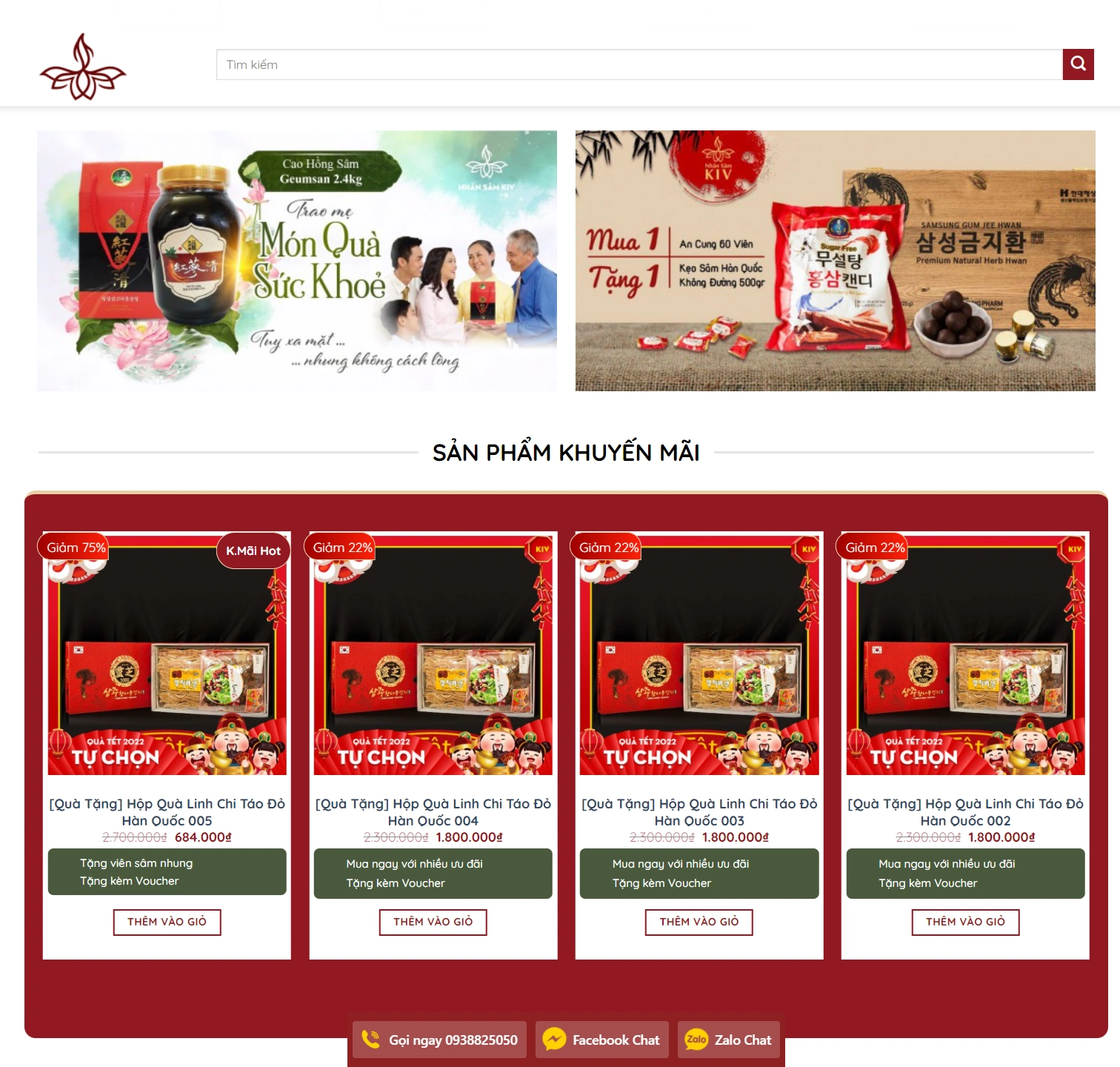 Mẫu Giao Diện Website Bán Nhân Sâm - ảnh 3