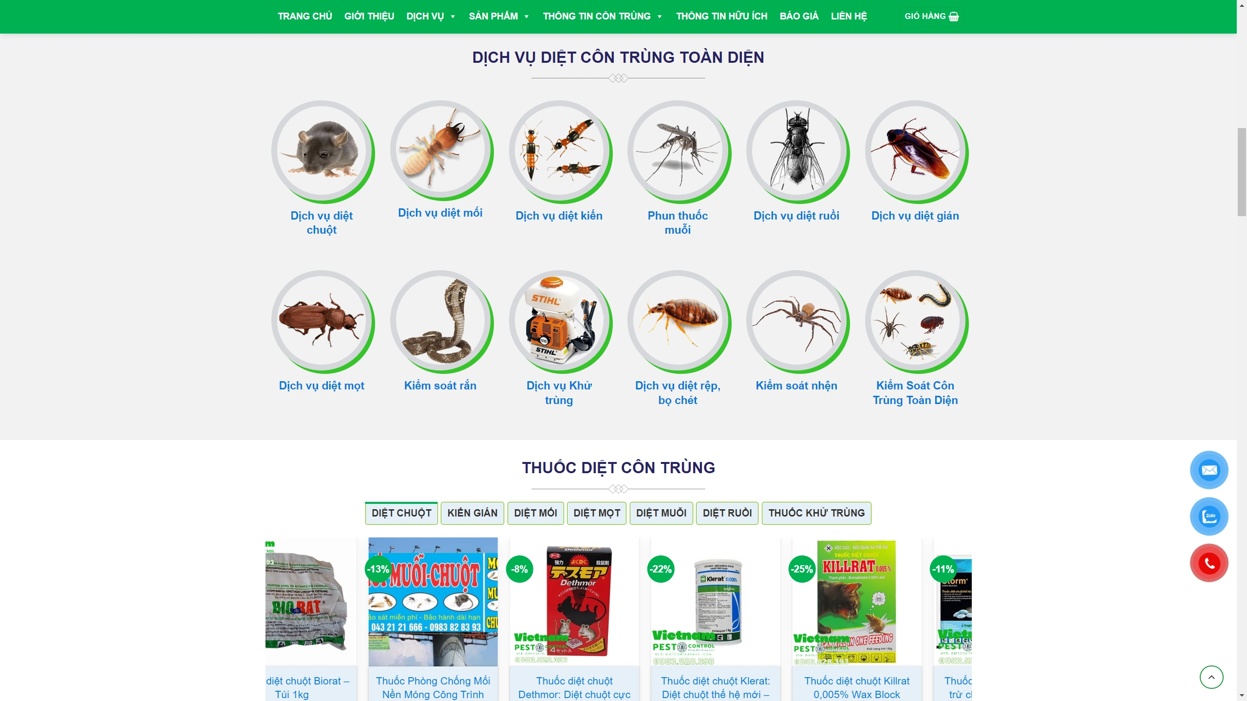 Mẫu Giao Diện Website Bán Thuốc Khử Côn Trùng - ảnh 2