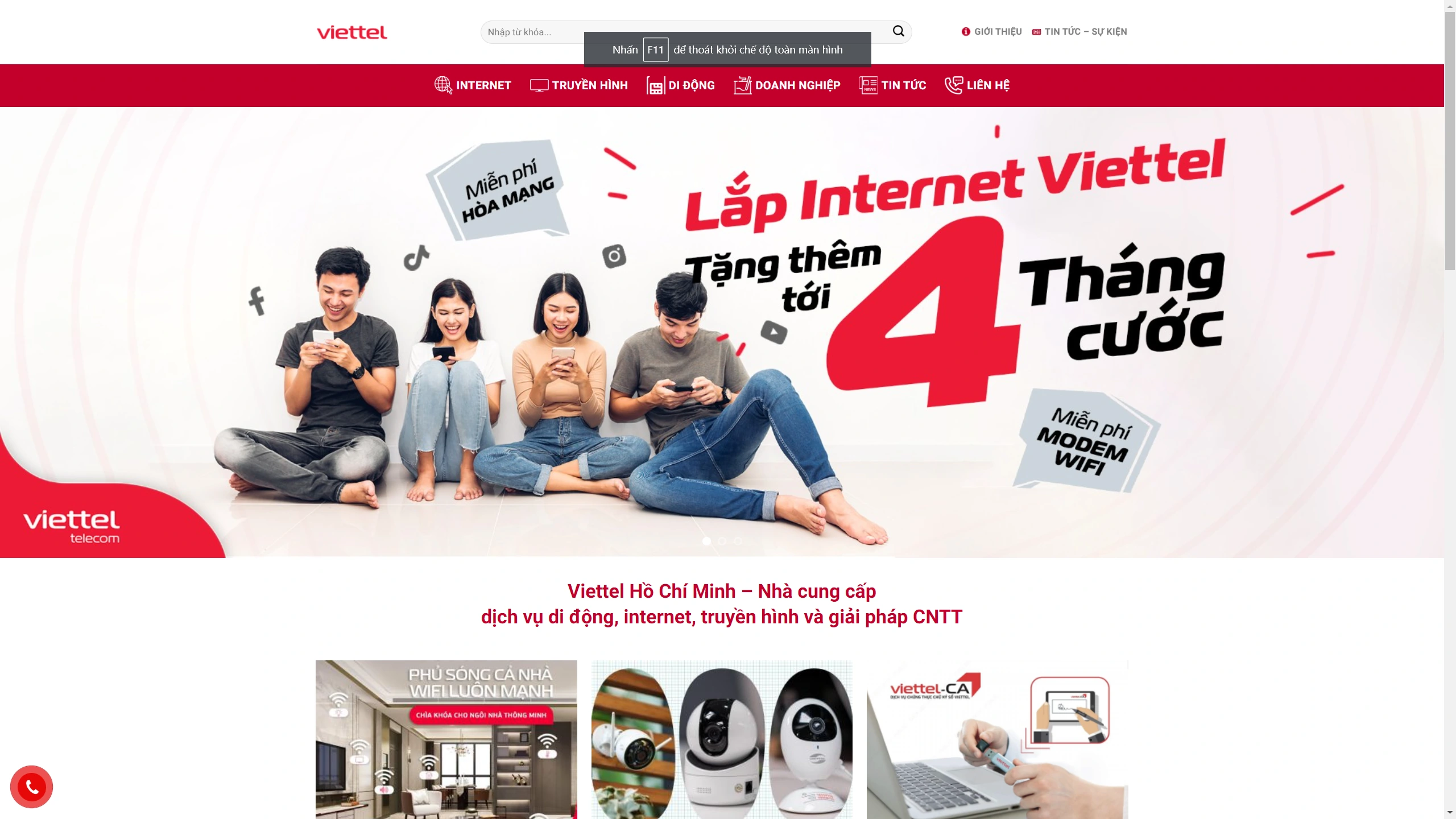 Mẫu Website Kinh Doanh Dịch Vụ Truyền Hình