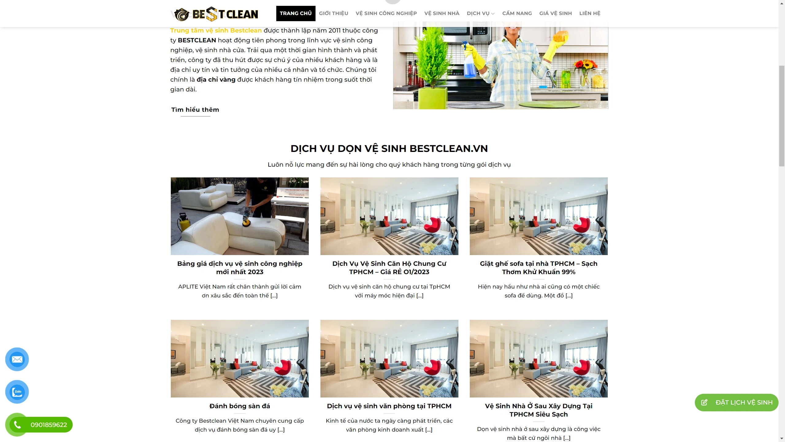 Mẫu Giao Diện Website Dọn Dẹp Vệ Sinh - ảnh 2