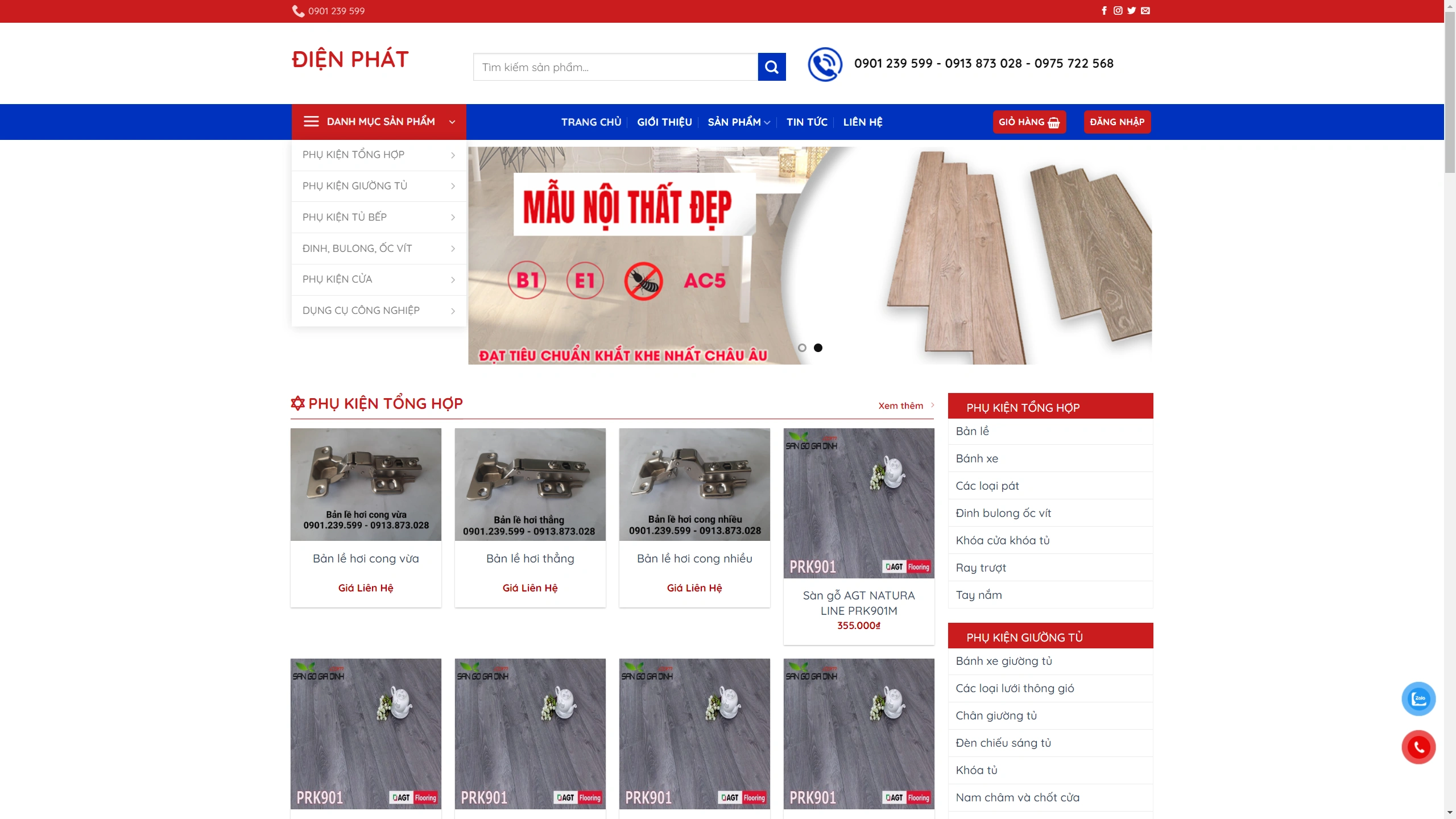 Website Phụ Kiện Ngành Gỗ Chuẩn SEO