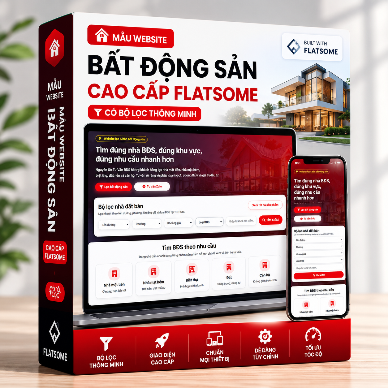Mẫu Website Bất Động Sản Cao Cấp Flatsome Có Bộ Lọc
