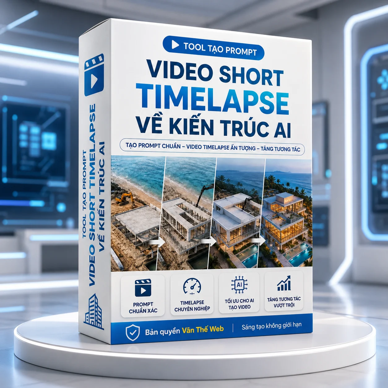 Tool Tạo Prompt Video Short Timelapse Về Kiến Trúc AI