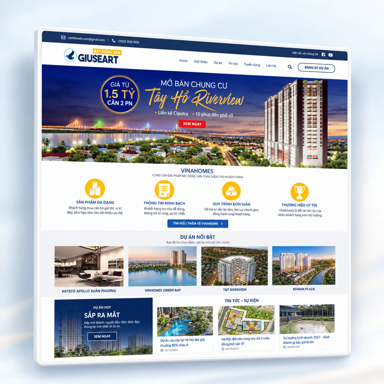 Mẫu Website Bất Động Sản 8 Chuẩn SEO