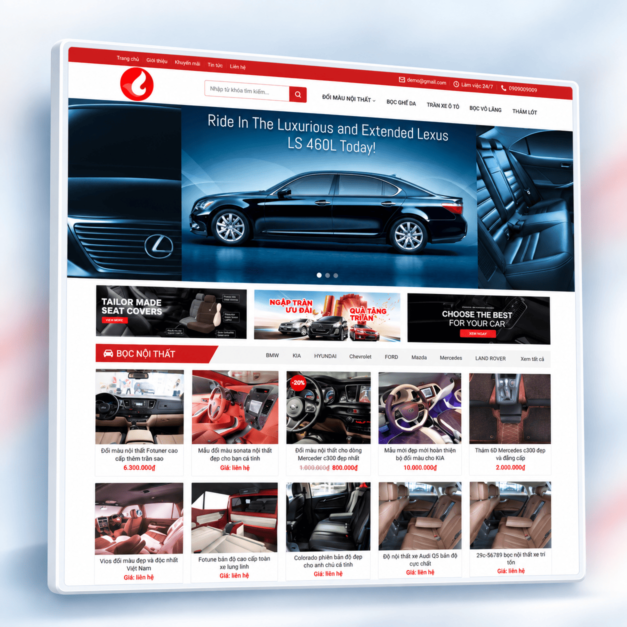 Mẫu Website Sale Car 2 | Xe Hơi Chuẩn SEO