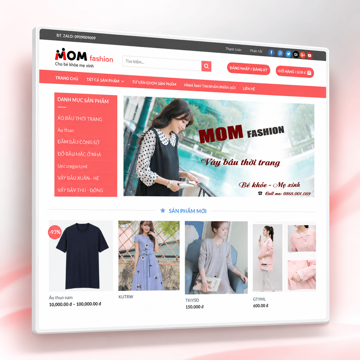 Mẫu Website Thời trang 1 Chuẩn SEO