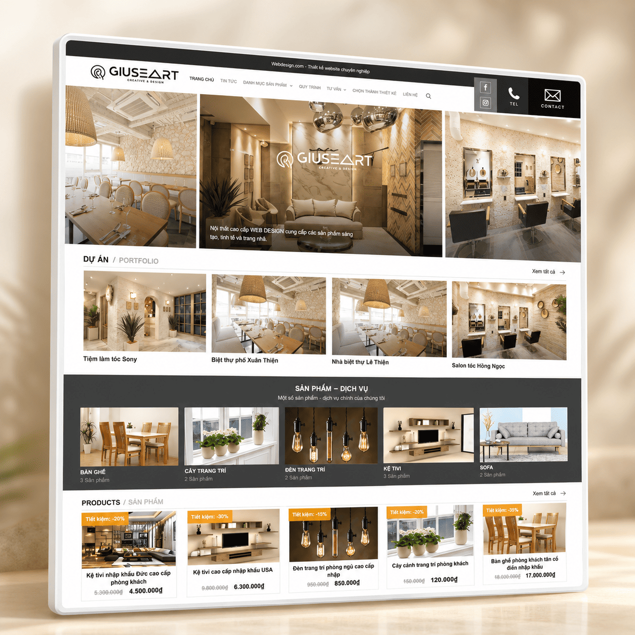 Mẫu Website Nội Thất Chuẩn SEO
