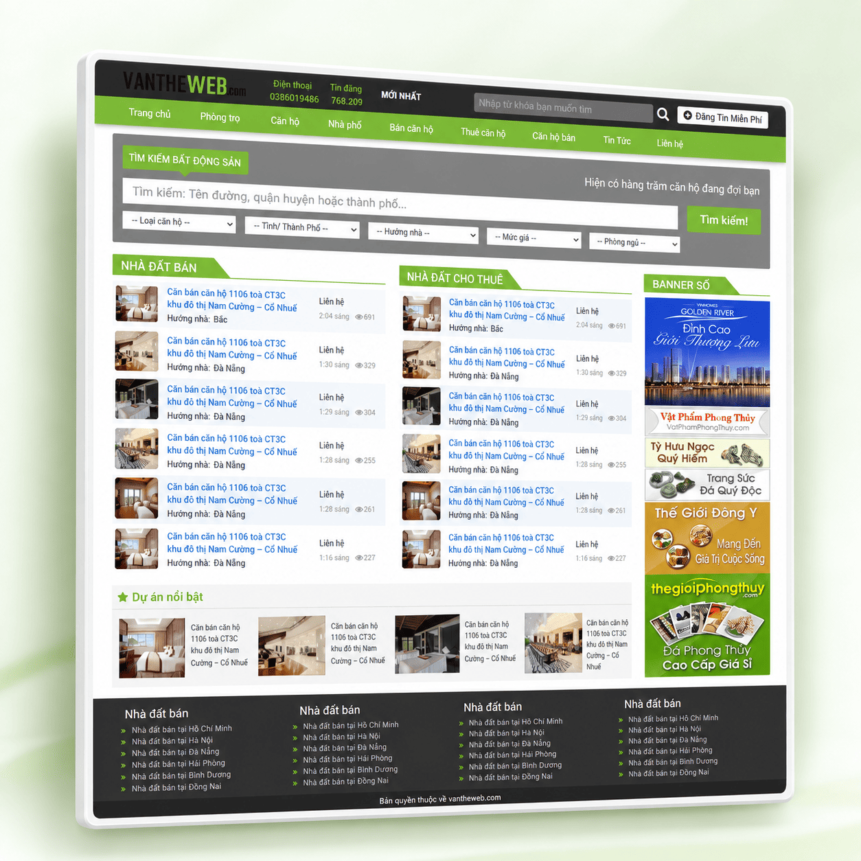 Mẫu Website Bất Động Sản 9 Chuẩn SEO