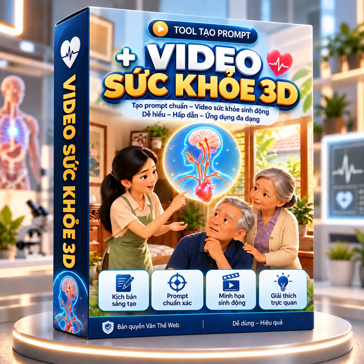 Tool Tạo Prompt Video Sức Khỏe 3D