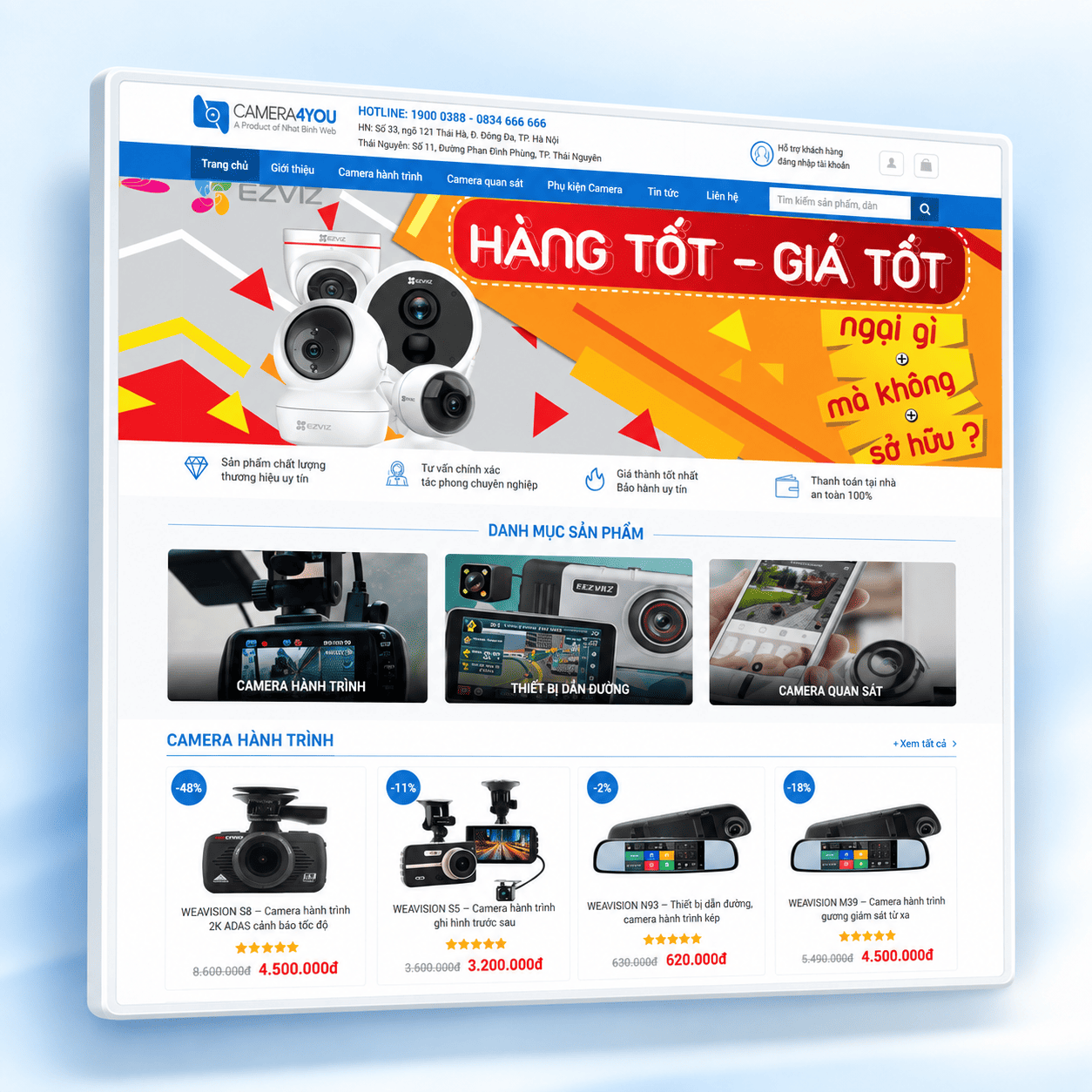 Mẫu Website Camera Chuẩn SEO